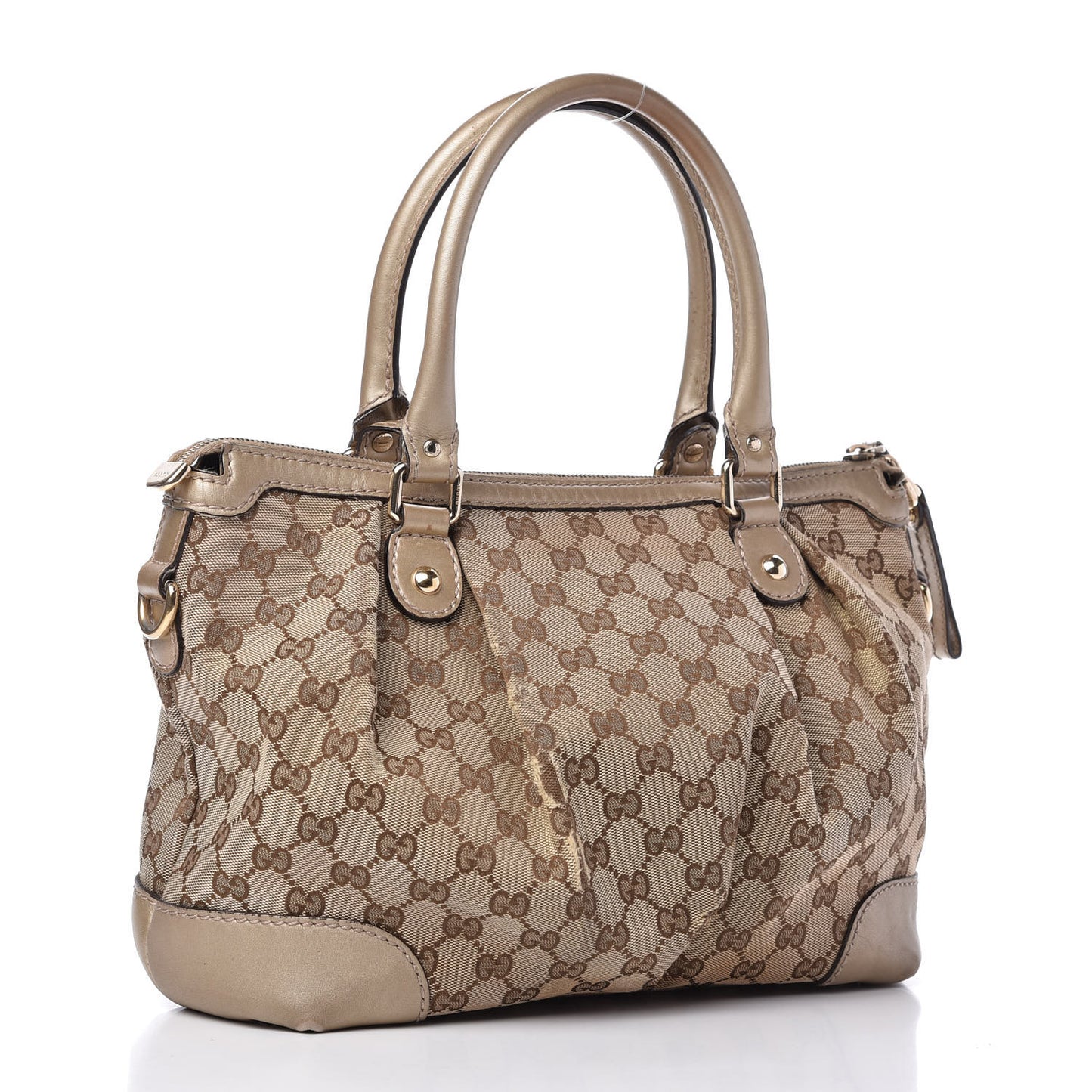 Monogram Medium Sukey Top Handle Bag Golden Beige