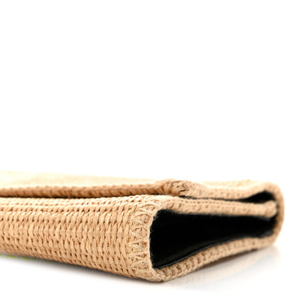 Saint Laurent Raffia Monogram Large Belle De Jour Clutch Natural 10 of 12