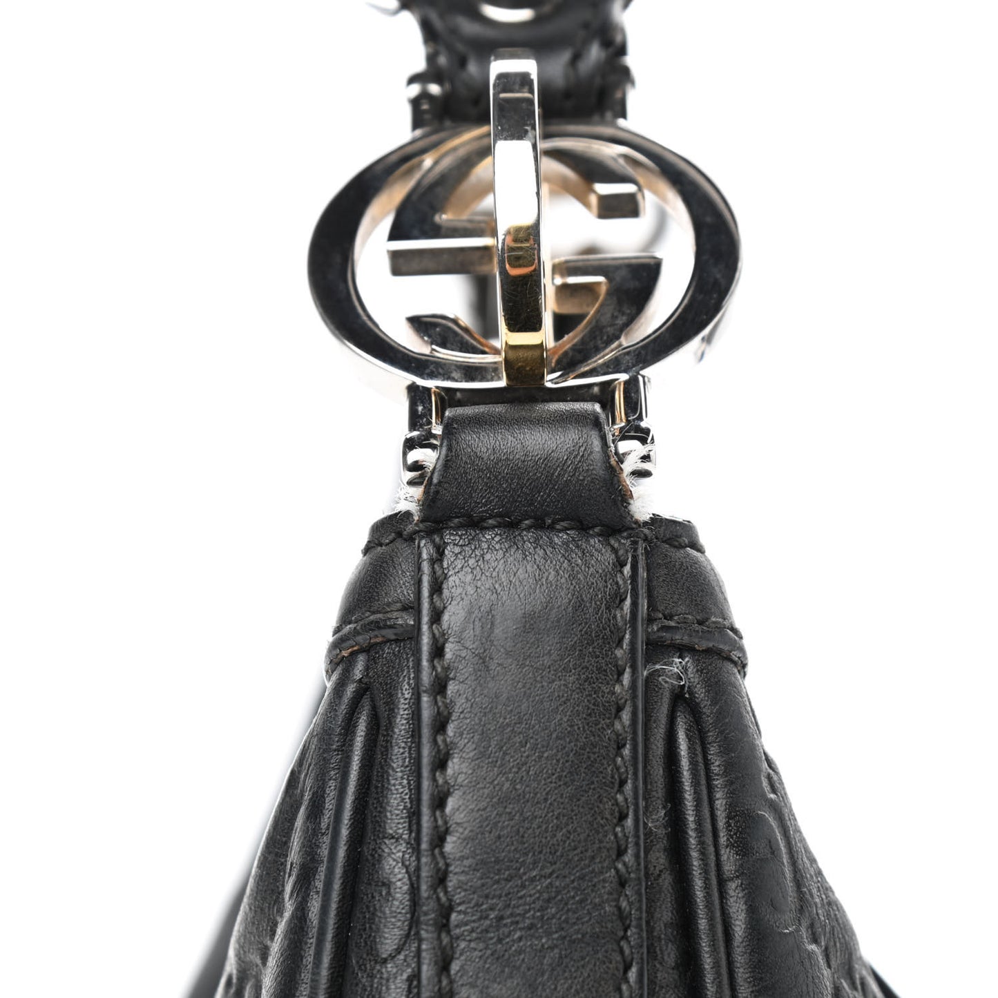 Guccissima Medium GG Twins Hobo Black