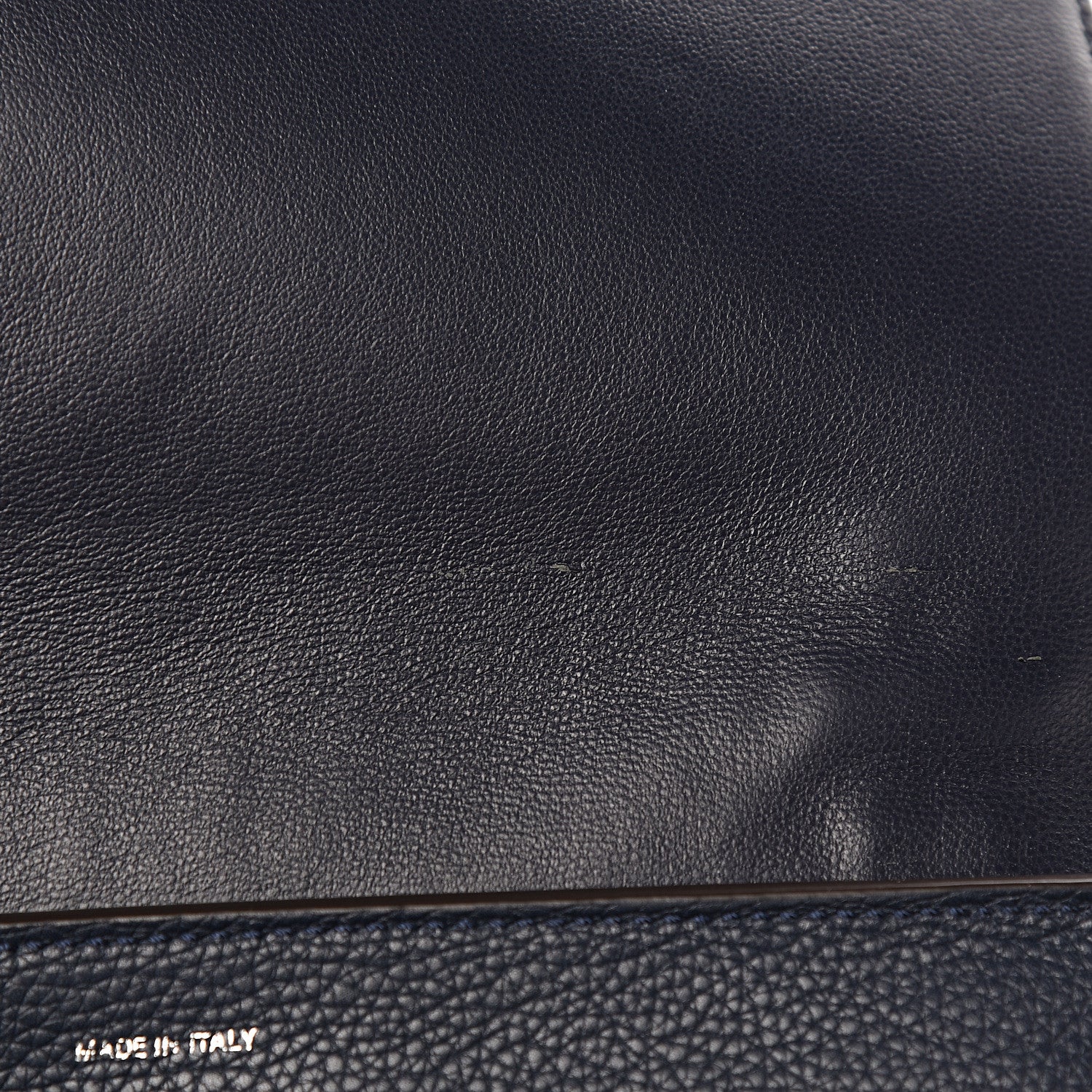Celine Drummed Calfskin Suede Medium Trapeze Navy 6 of 9