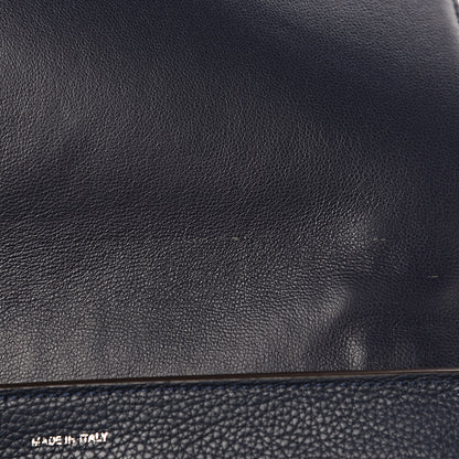 Celine Drummed Calfskin Suede Medium Trapeze Navy 6 of 9