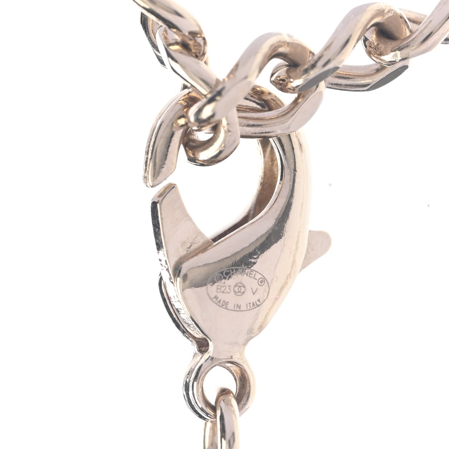 Crystal Chain CC Necklace Gold Silver