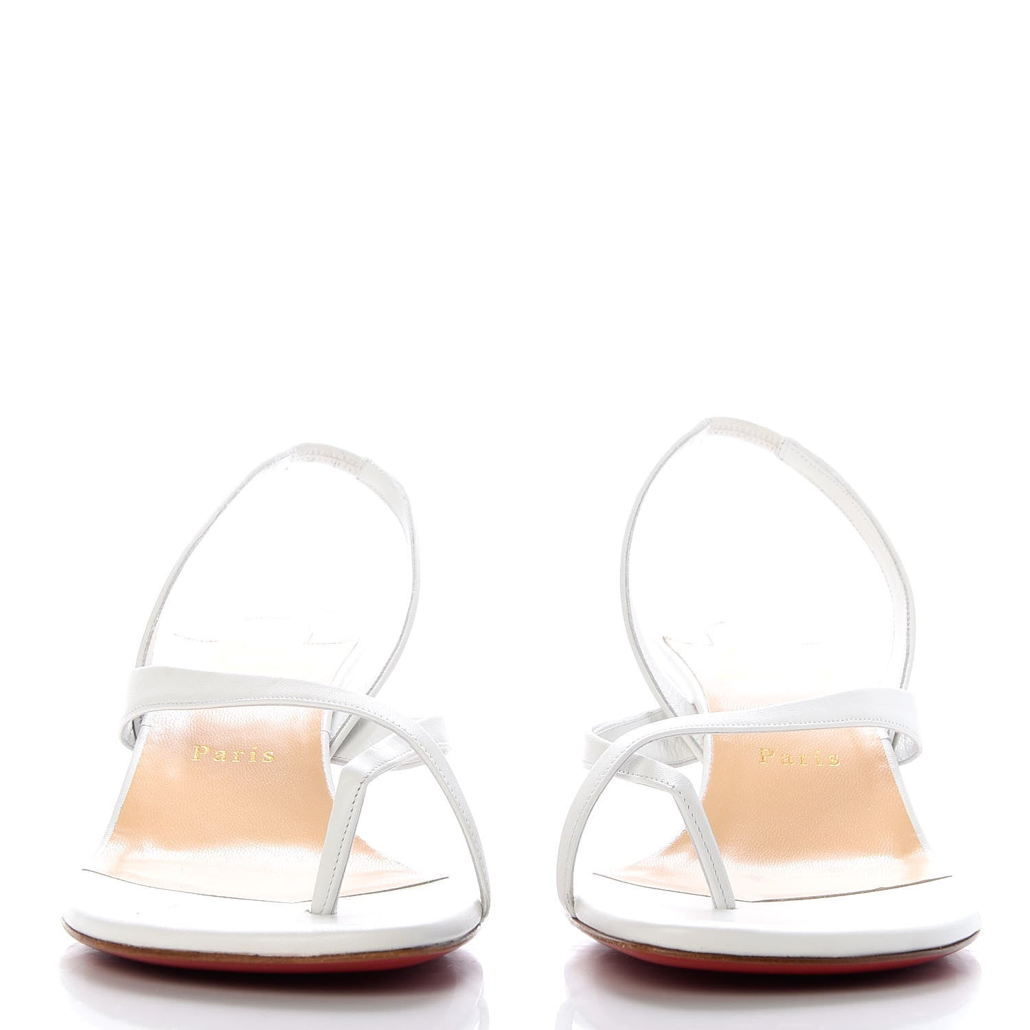 Christian Louboutin Kid Taralita 55 Thong Sandals 40.5 White 2 of 9