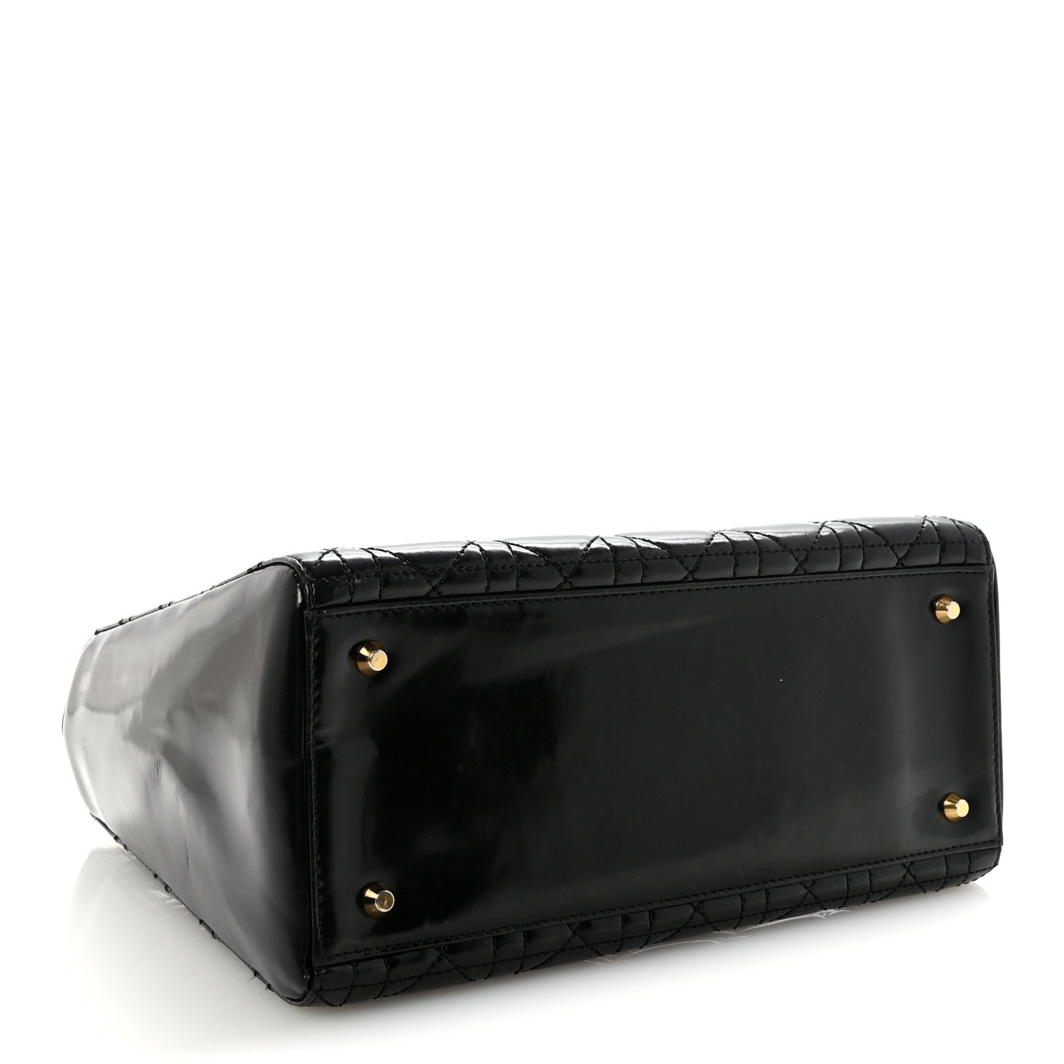 Christian Dior Patent Cannage Medium Lady Dior Black 4 of 10