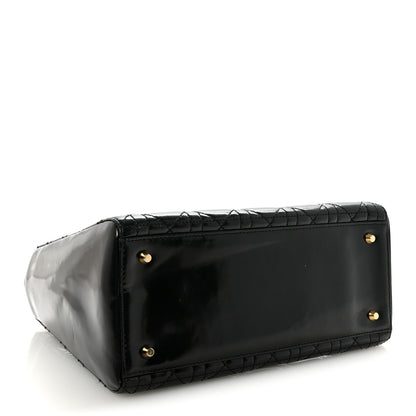 Christian Dior Patent Cannage Medium Lady Dior Black 4 of 10
