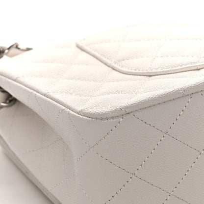 Chanel Caviar Quilted Medium Double Flap White 7 of 13