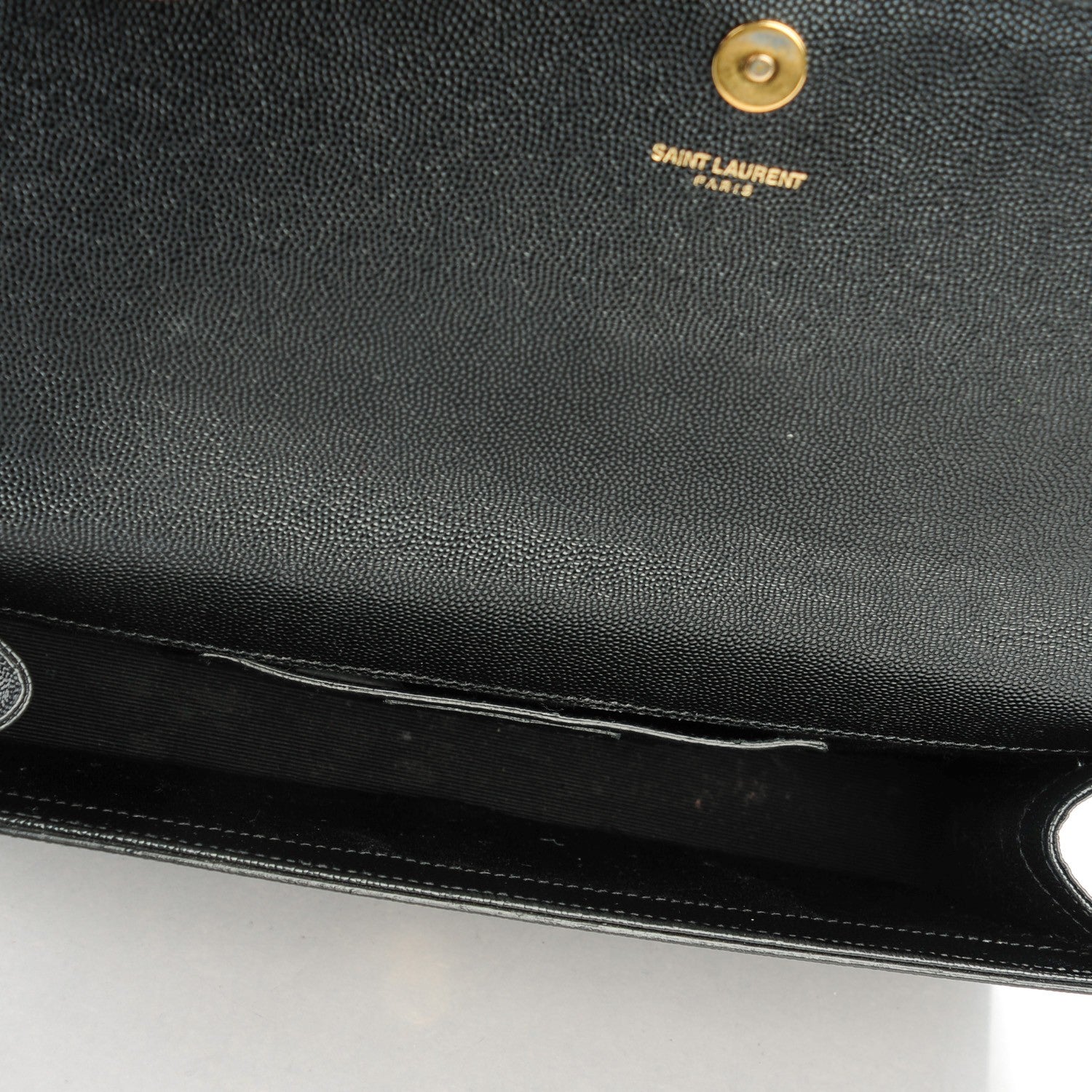 Saint Laurent Grain De Poudre Classic Monogram Clutch Black 7 of 7