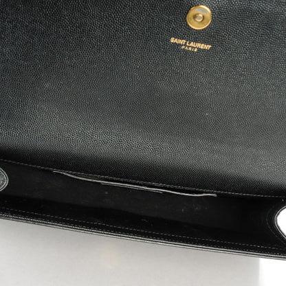 Saint Laurent Grain De Poudre Classic Monogram Clutch Black 7 of 7