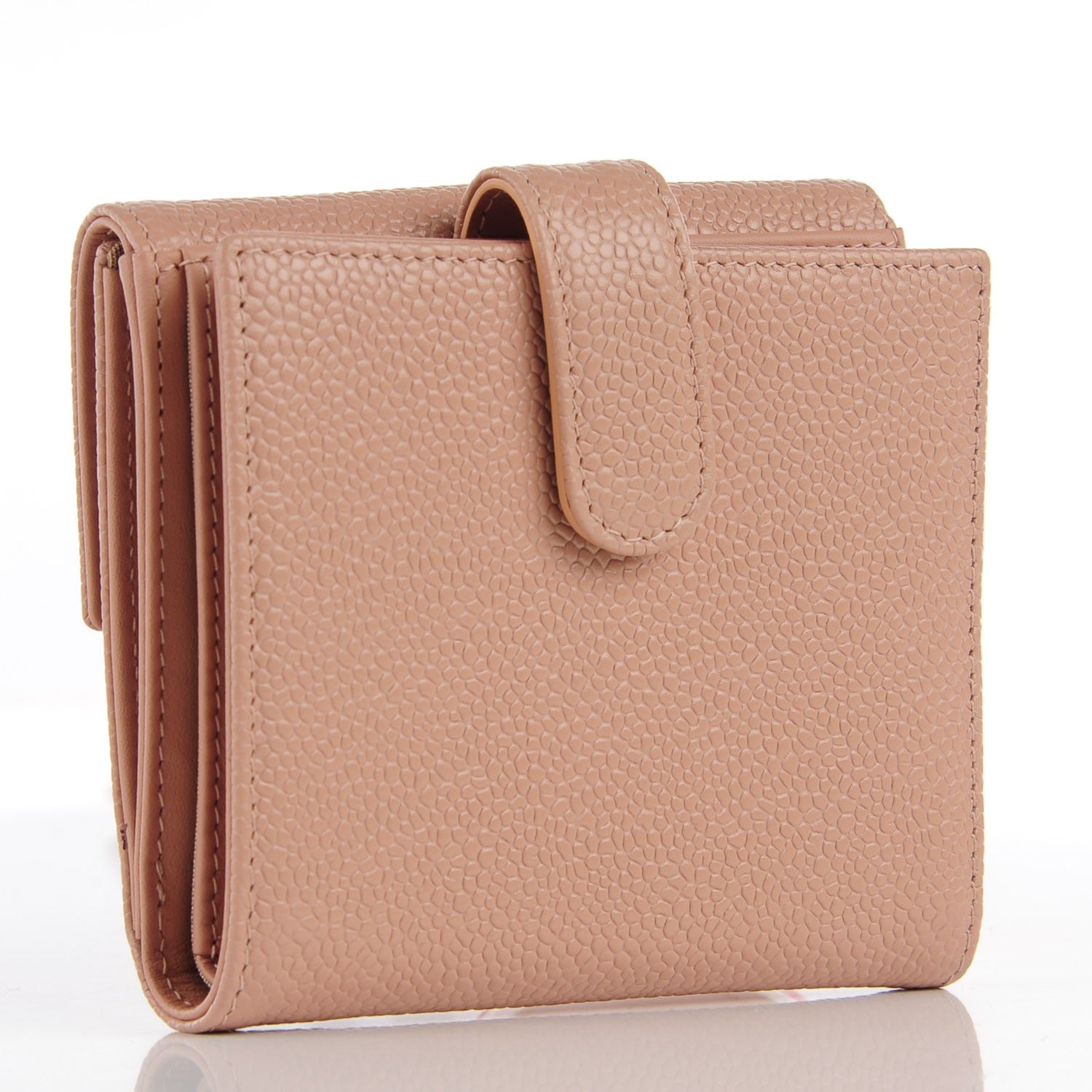Chanel Caviar Timeless CC Small Wallet Dark Beige 3 of 8