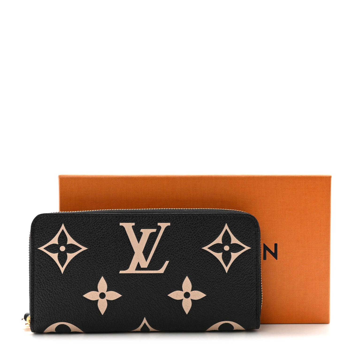 Louis Vuitton Empreinte Monogram Giant Zippy Wallet Black Beige 7 of 7