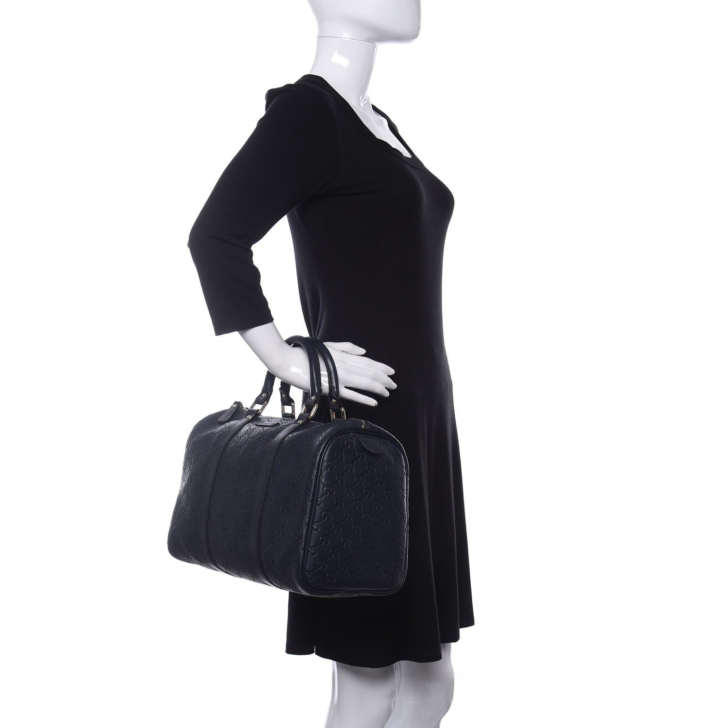 Gucci Guccissima Medium Joy Boston Blue 2 of 9