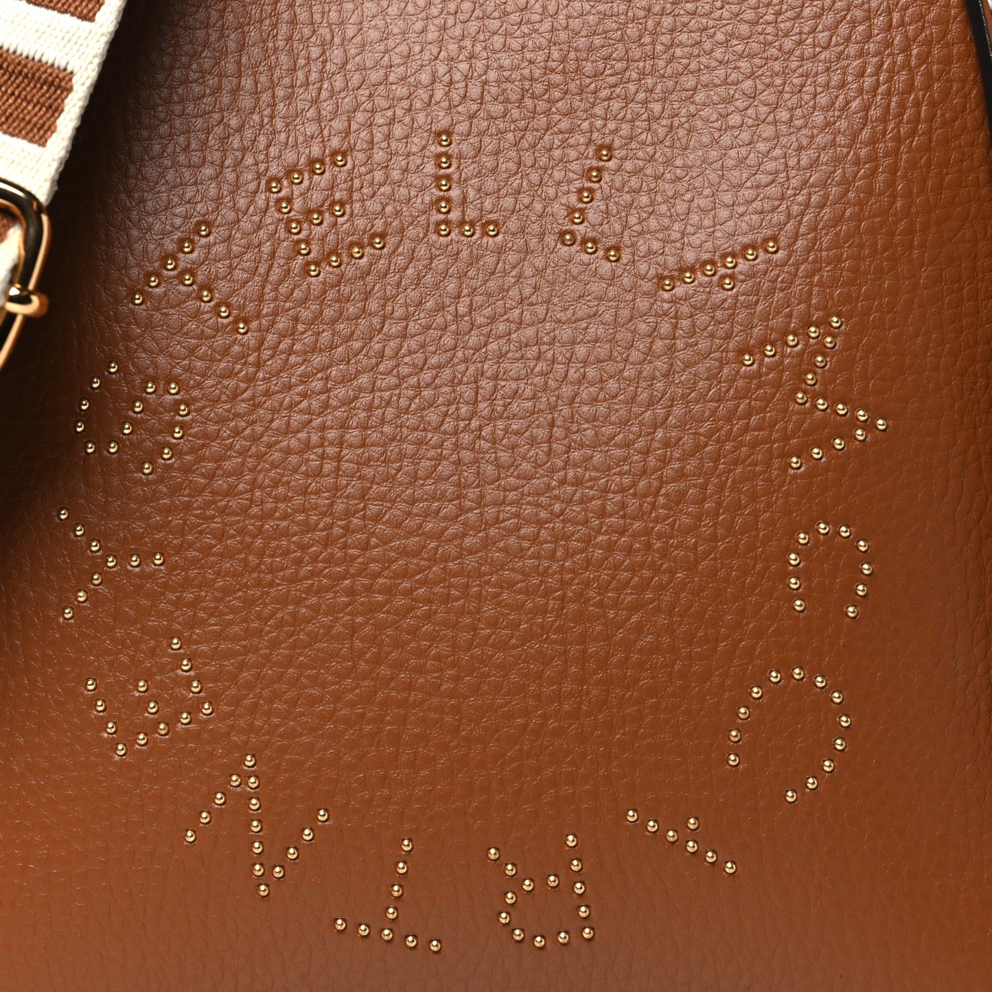 Grainy Alter Mat Studded Logo Mini Crossbody Pecan