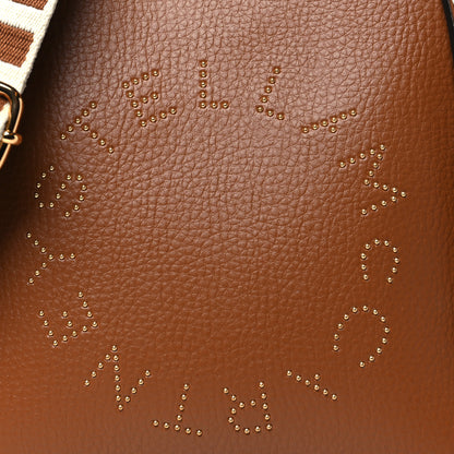 Stella McCartney Grainy Alter Mat Studded Logo Mini Crossbody Pecan 8 of 10