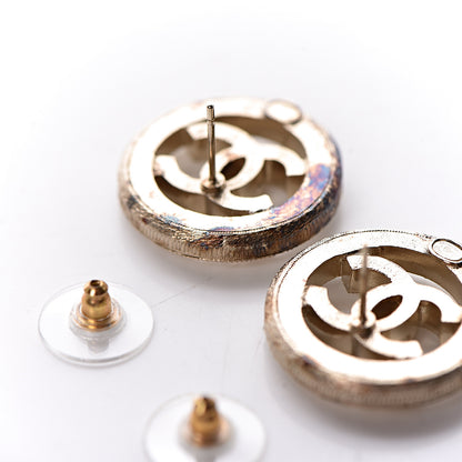 Chanel Pearl CC Round Earrings Gold 5 of 8