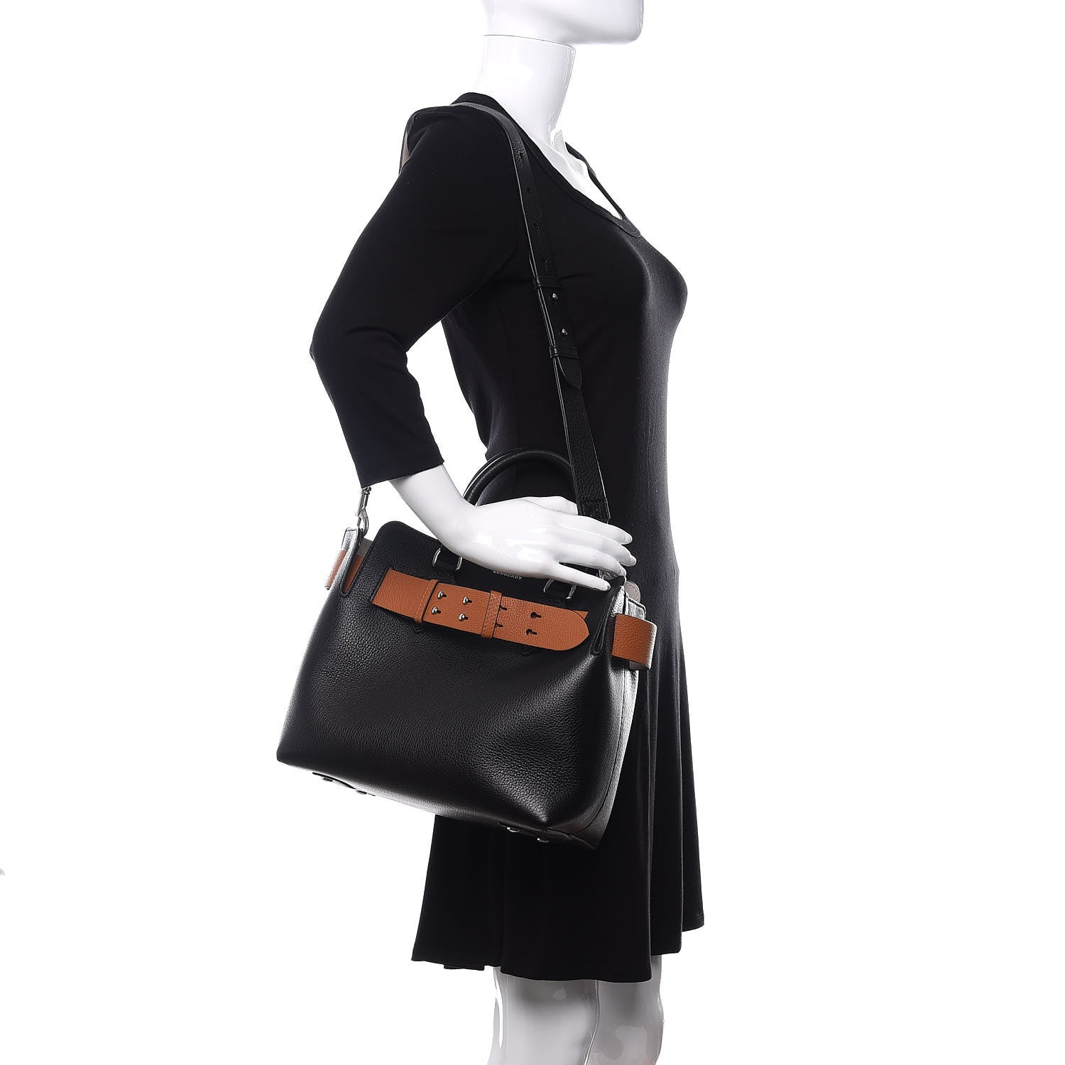 Burberry Soft Grain Calfskin Small Belt Bag Black 2 of 11