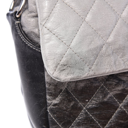 Chanel Vinyl Quilted Jumbo Melrose Degrade Flap Black 12 of 19