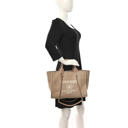 Chanel Mixed Fibers Small Deauville Tote Beige 2 of 12