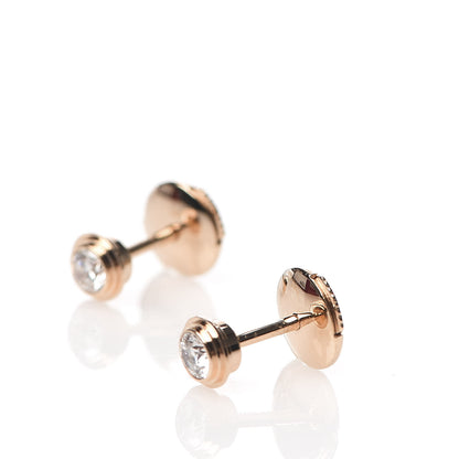 Cartier 18K Pink Gold Diamond MM D'Amour Earrings 3 of 6