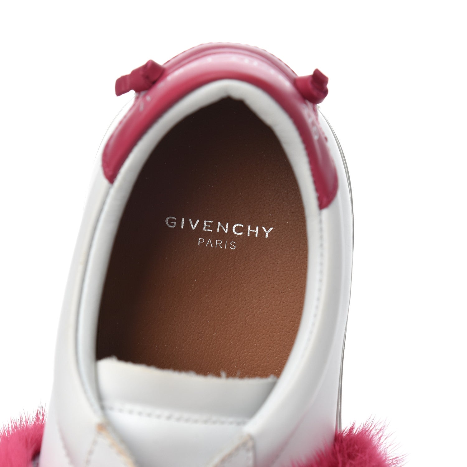 Givenchy Calfskin Mink Fur Womens Urban Street Sneakers 37 White 6 of 12
