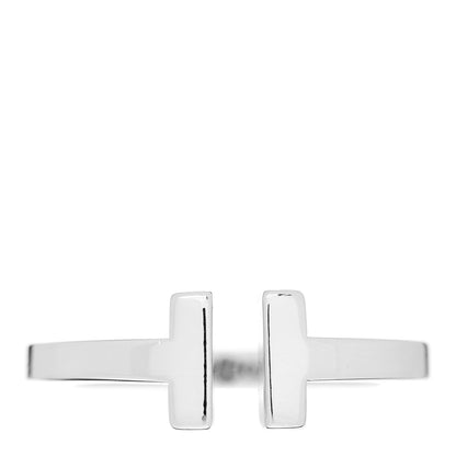 Tiffany Sterling Silver T Square Ring 57 8 1 of 5