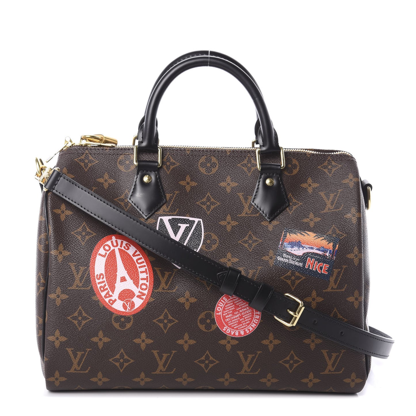 Monogram My World Tour Speedy Bandouliere 30 Black