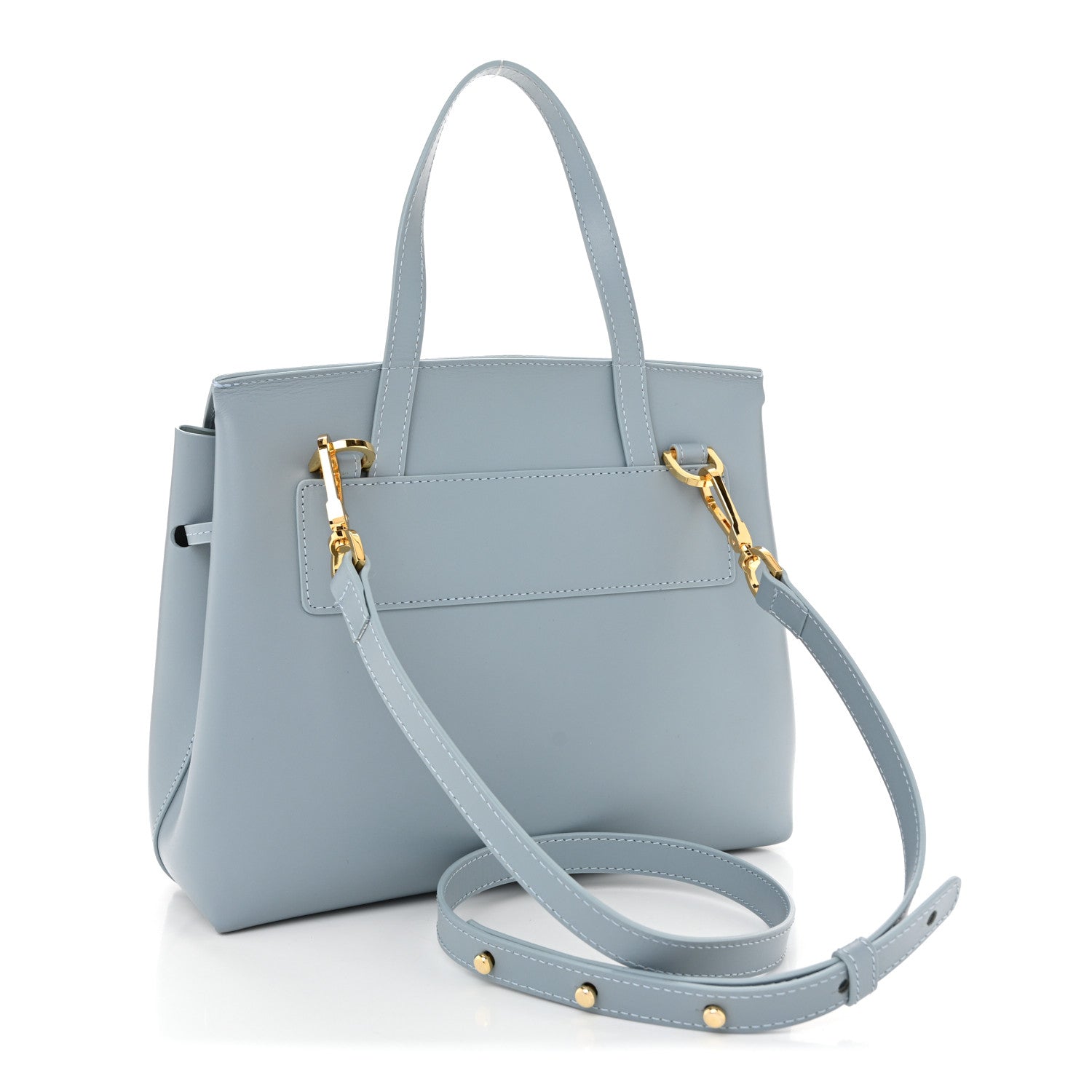 Mansur Gavriel Calfskin Mini Lady Bag Grey Blue 3 of 13
