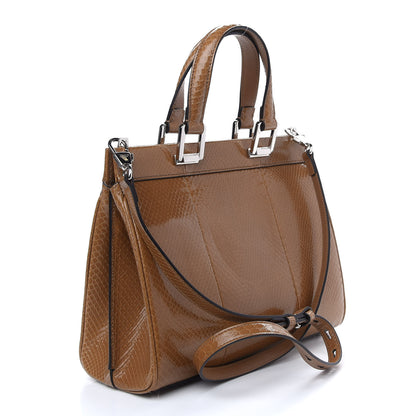 Gucci Snakeskin Small Zumi Top Handle Bag Friky Taupe 3 of 10