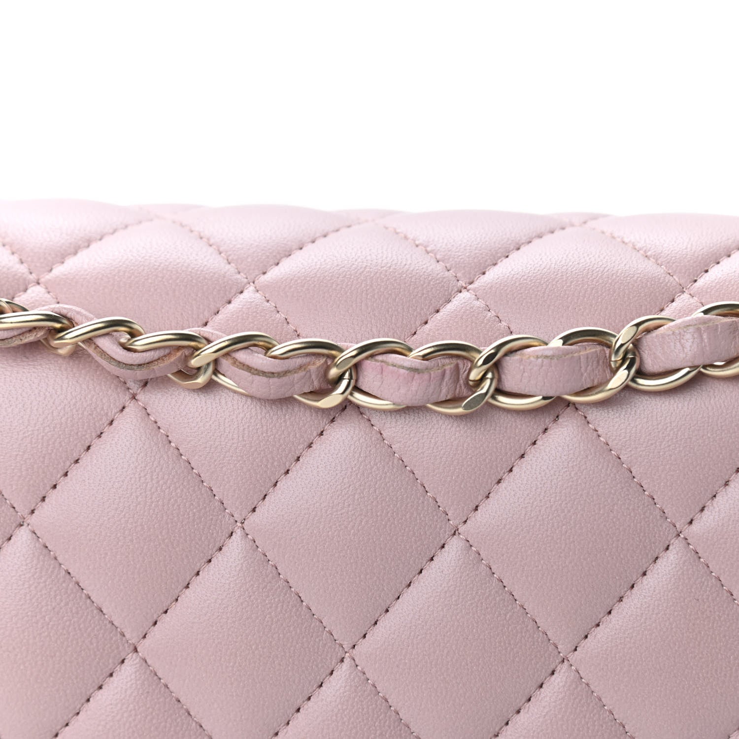 Chanel Lambskin Quilted Medium Double Flap Light Pink 11 of 11