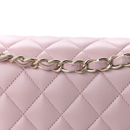 Chanel Lambskin Quilted Medium Double Flap Light Pink 11 of 11