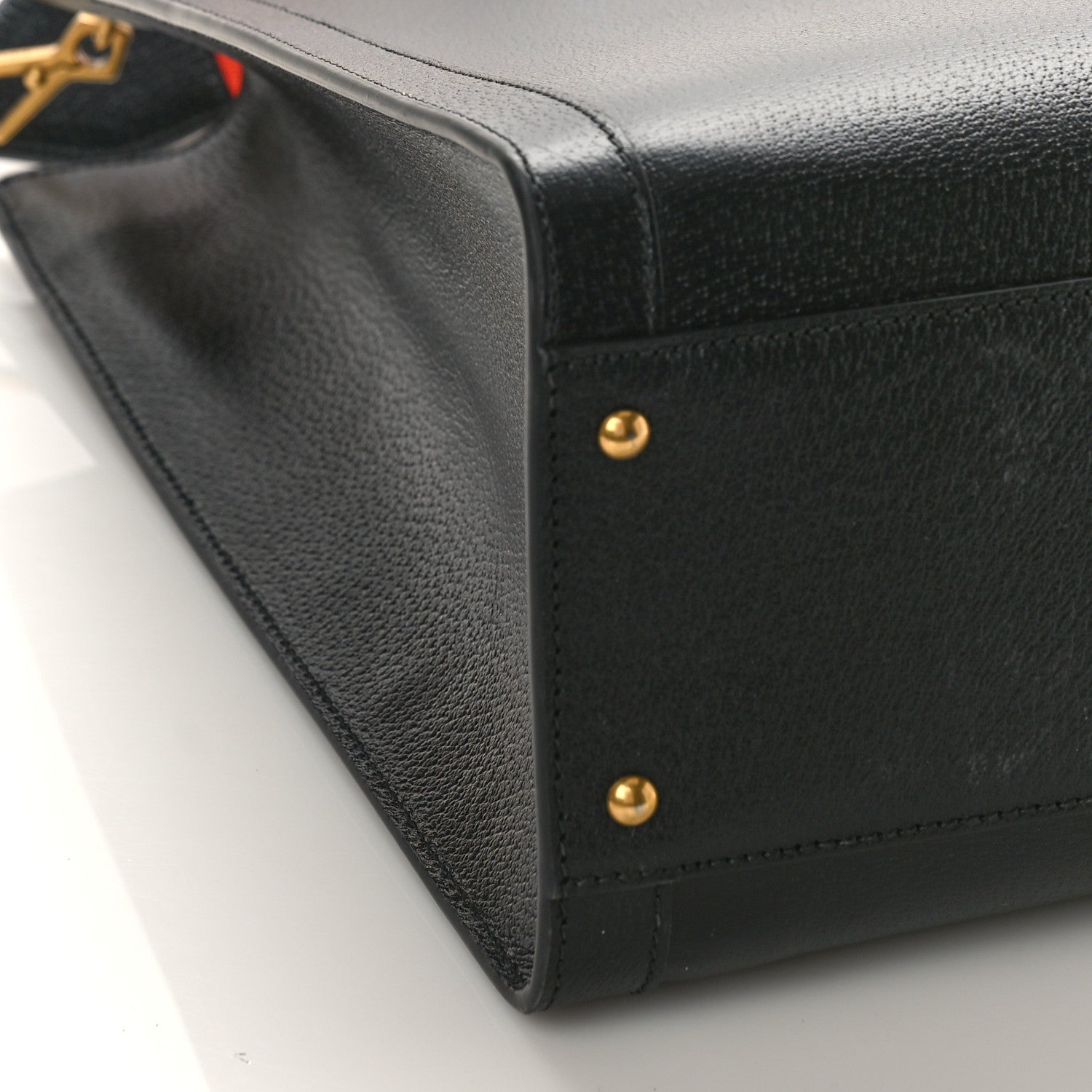 Gucci Wonka Grain Calfskin Large Diana Tote Bag Black 7 of 8