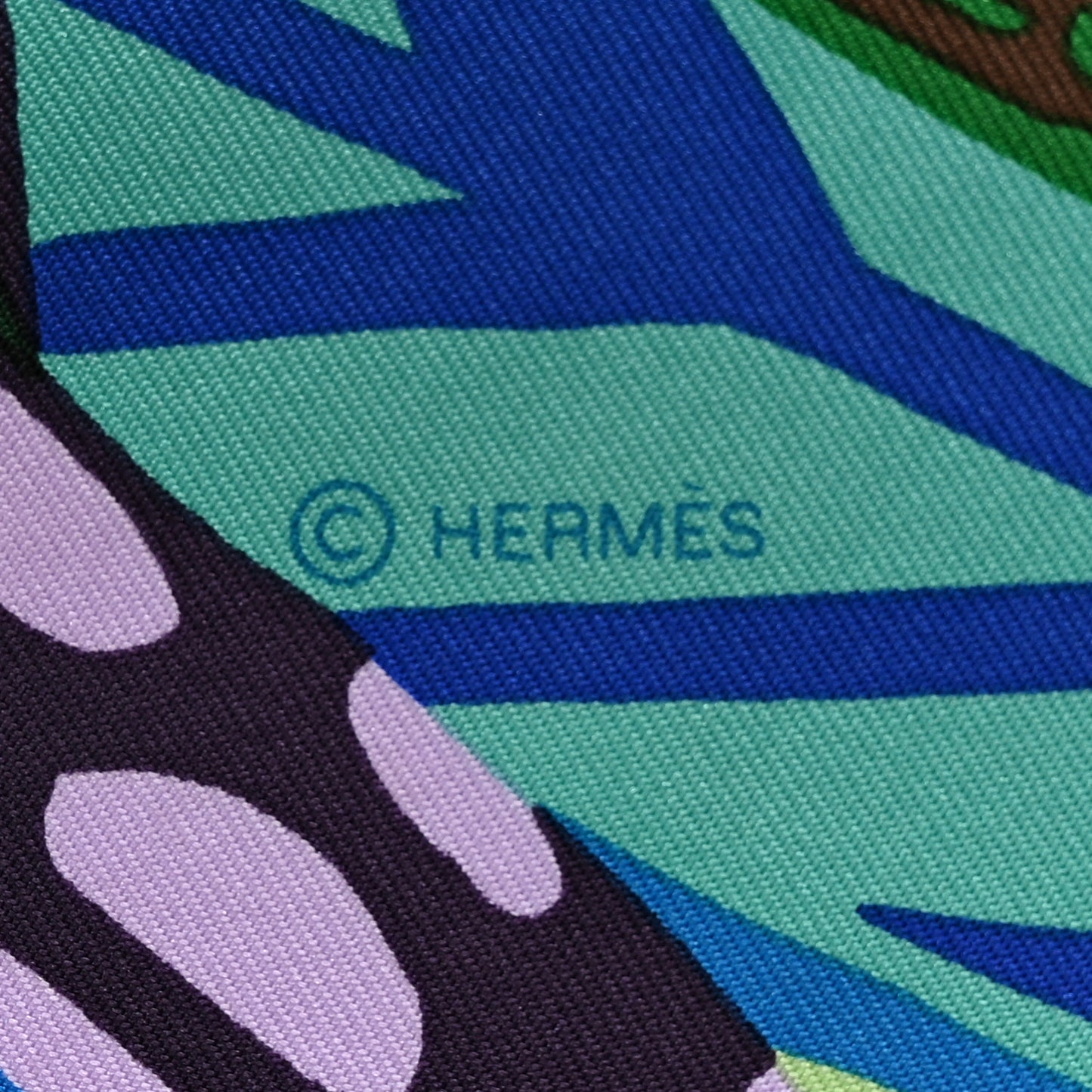 Silk En Liberte Scarf 90 Bleu Moyen Vert