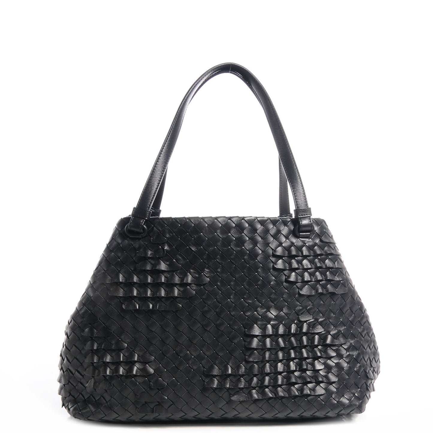 Nappa Intrecciato Small Minionde Tote Nero Black