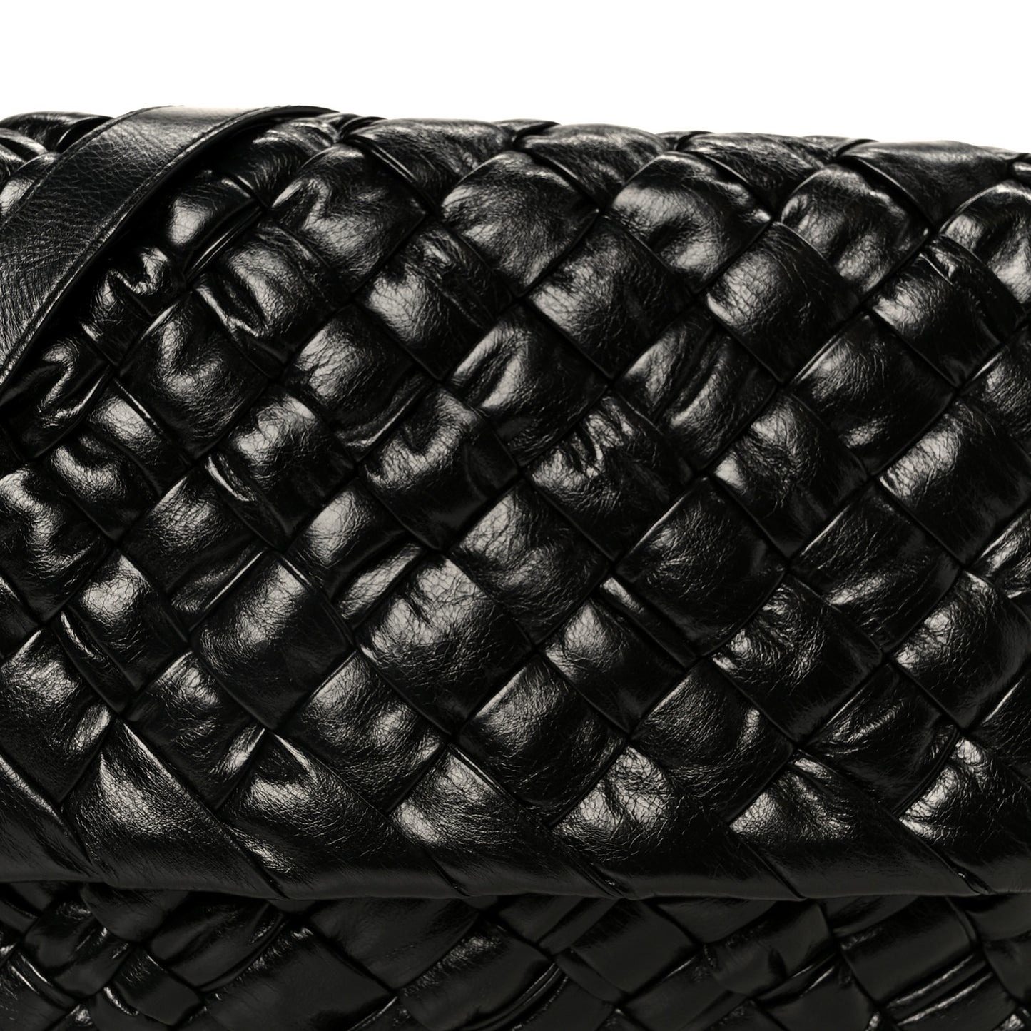 Calfskin Intreccio Kalimero Messenger Black