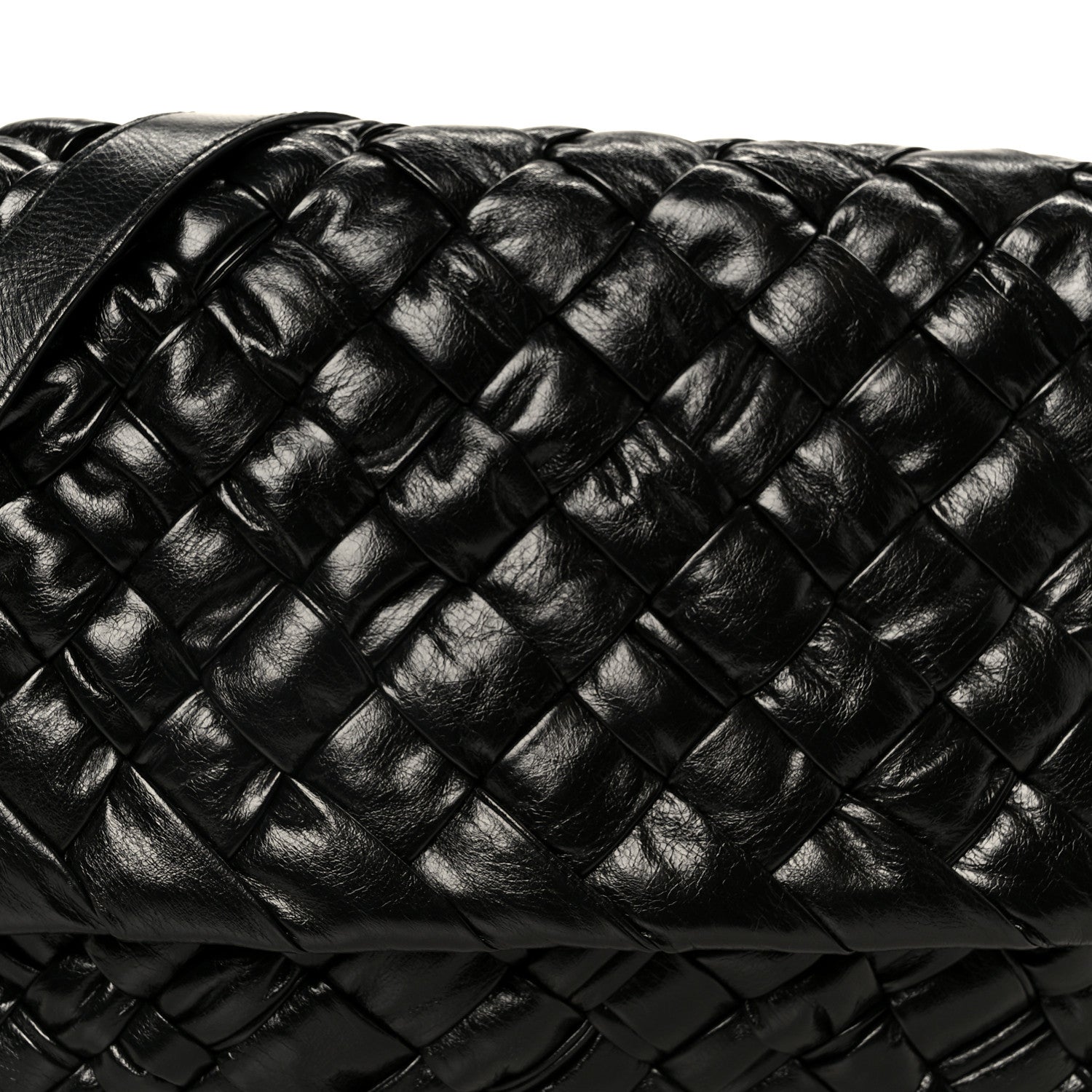 Bottega Veneta Calfskin Intreccio Kalimero Messenger Black 10 of 12