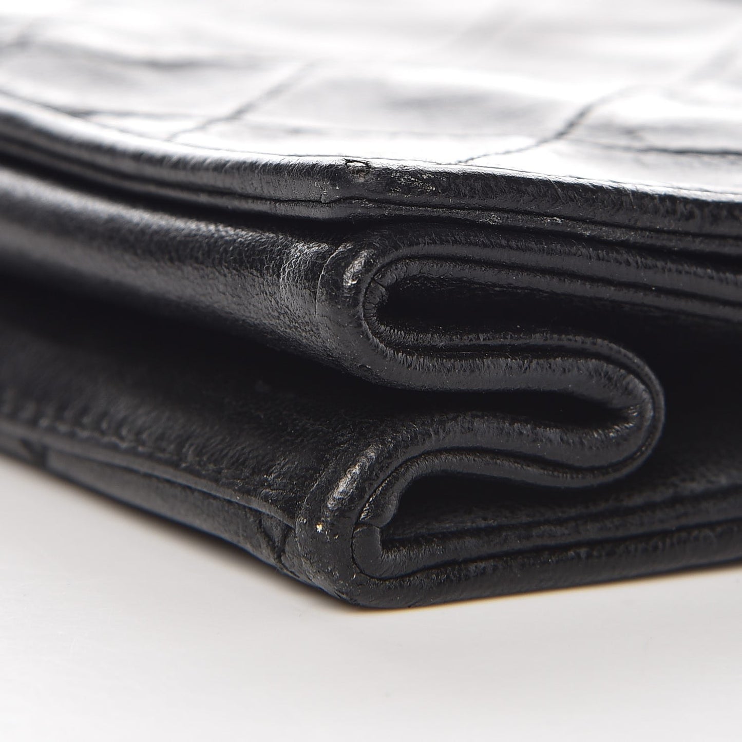 Lambskin Quilted Small Single Flap Black