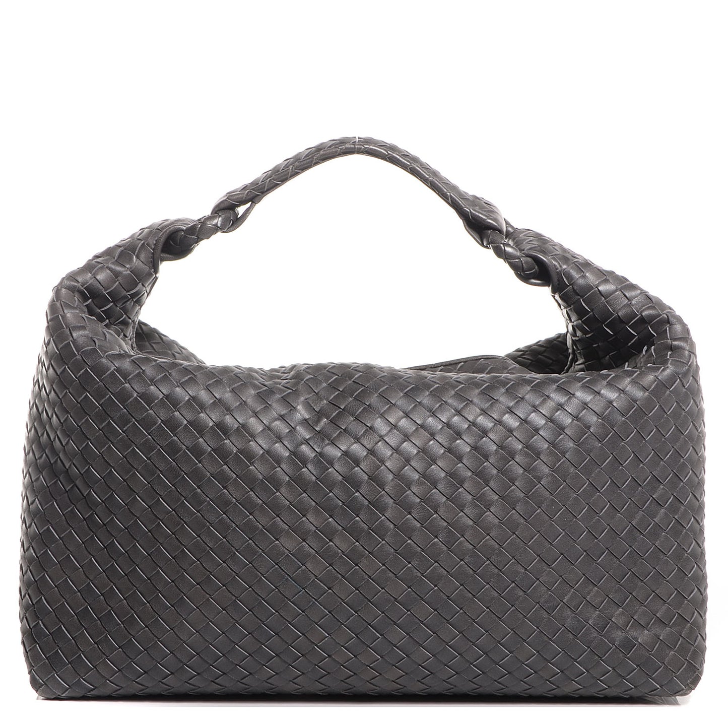 Nappa Intrecciato Sloane Hobo Ferro Gray