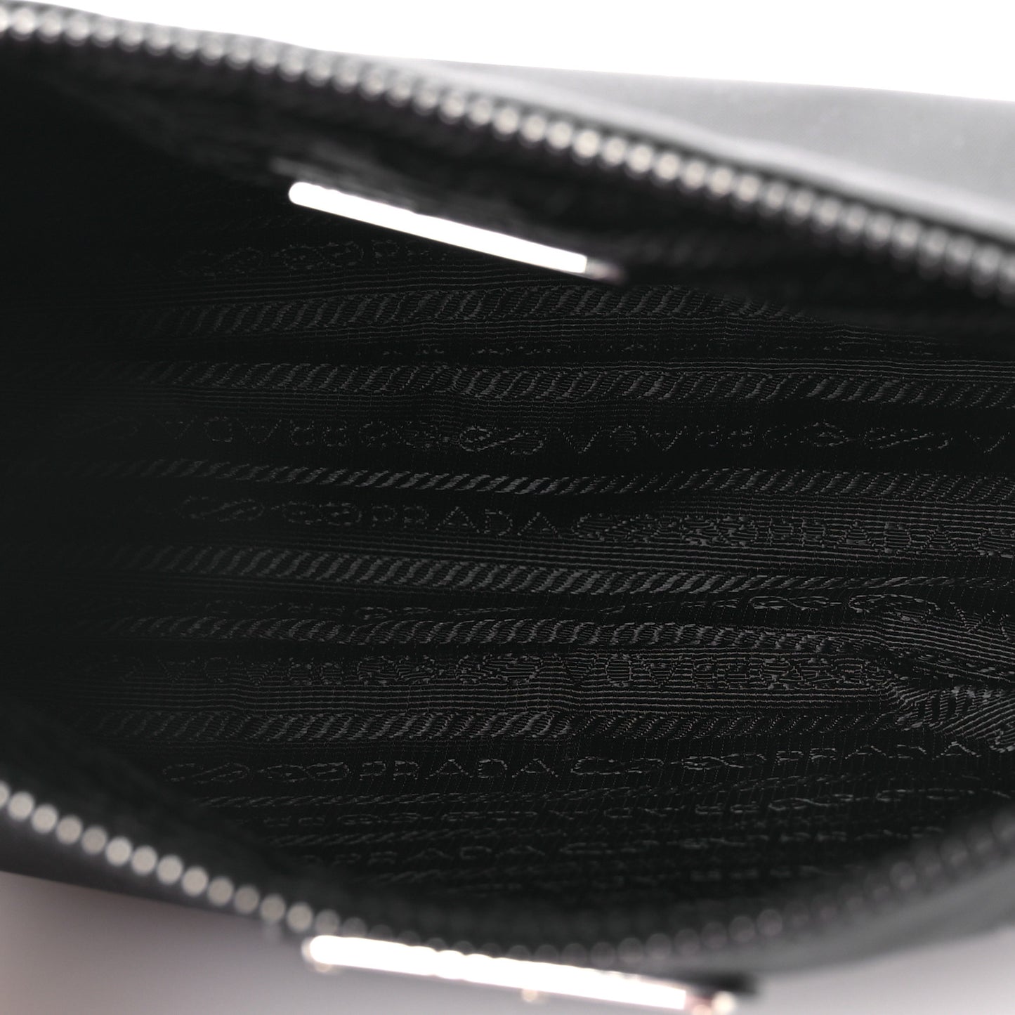 Re-Nylon Saffiano Pocket Zippered Shoulder Bag Black