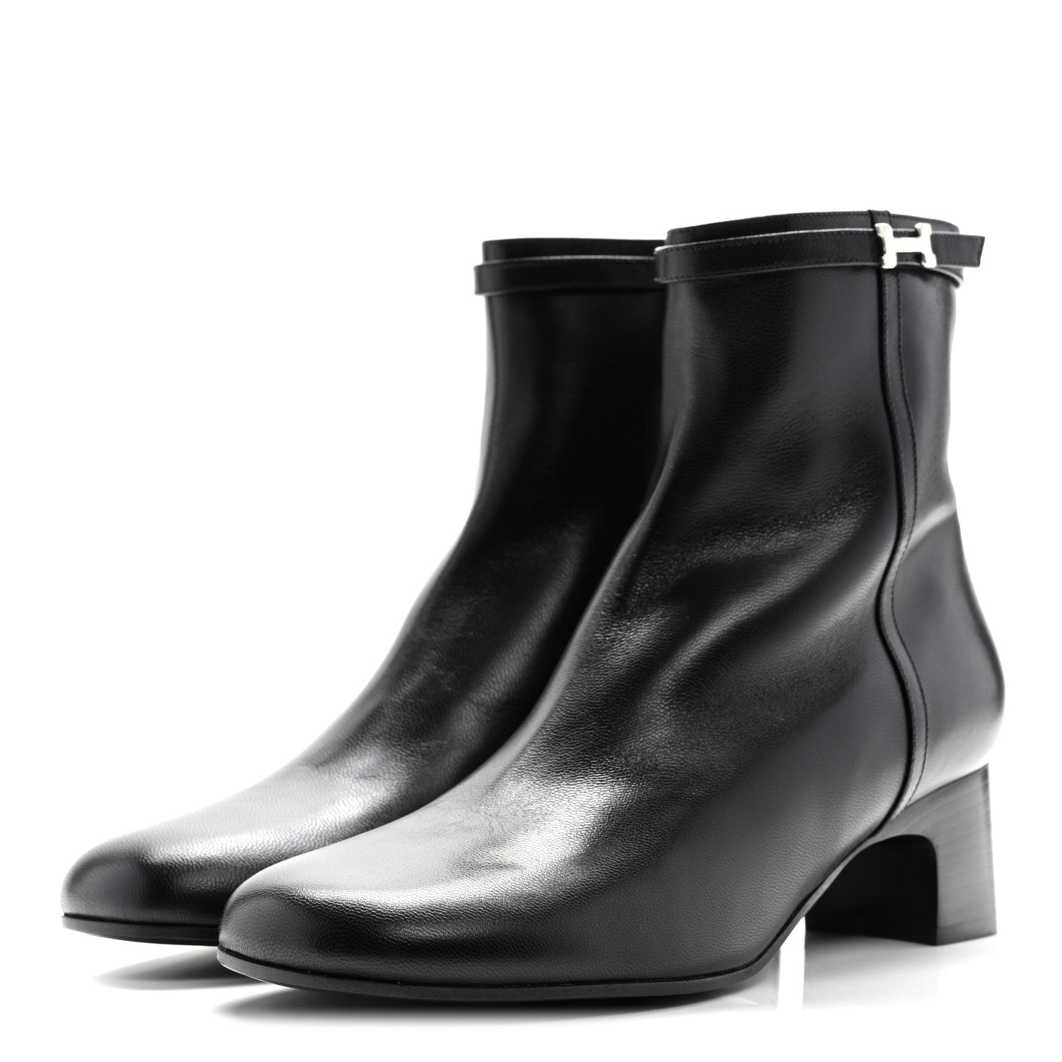 Hermes Calfskin Imperial 50 Ankle Boots 39 Black 4 of 10