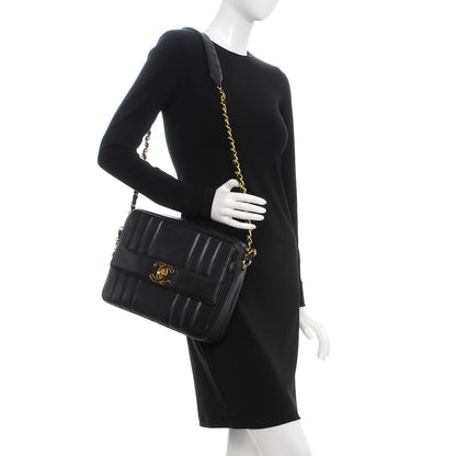 Chanel Caviar Vertical Quilt Camera Bag Black 2 of 11