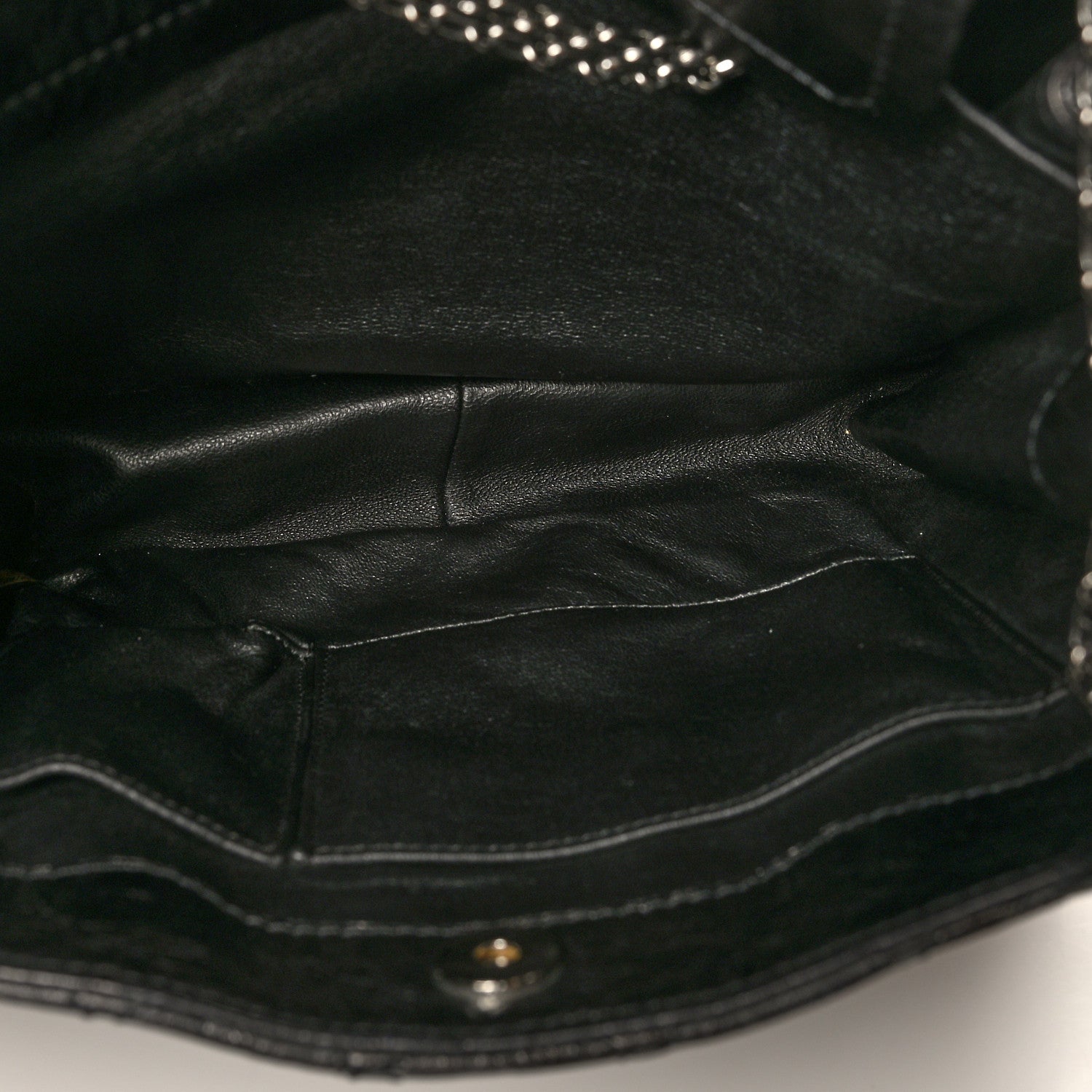 Chanel Metallic Aged Calfskin Quilted Reissue 2.55 Accordion Flap Black 6 of 8