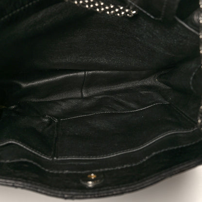 Chanel Metallic Aged Calfskin Quilted Reissue 2.55 Accordion Flap Black 6 of 8