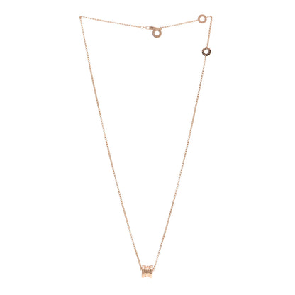 Bulgari 18K Rose Gold Mini B.Zero1 Pendant Necklace 3 of 4