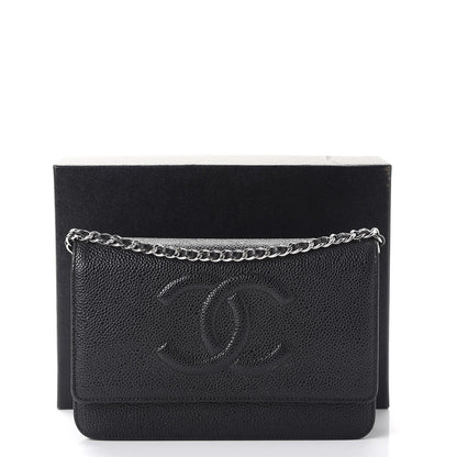 Chanel Caviar Timeless CC Wallet On Chain WOC Black 10 of 10