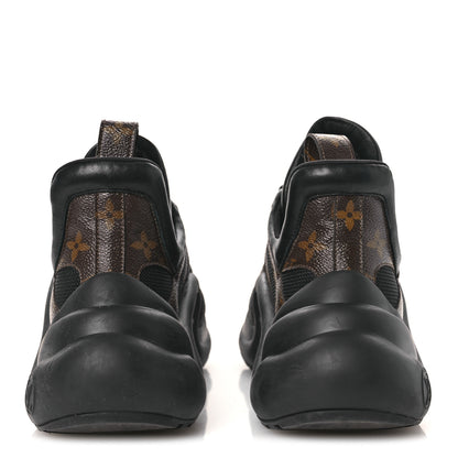 Louis Vuitton Calfskin Patent Monogram LV Archlight Sneakers 39.5 Black 5 of 12