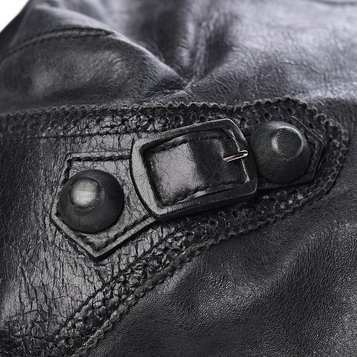Balenciaga Agneau Giant Brogues Hardware Pompon Anthracite 11 of 12