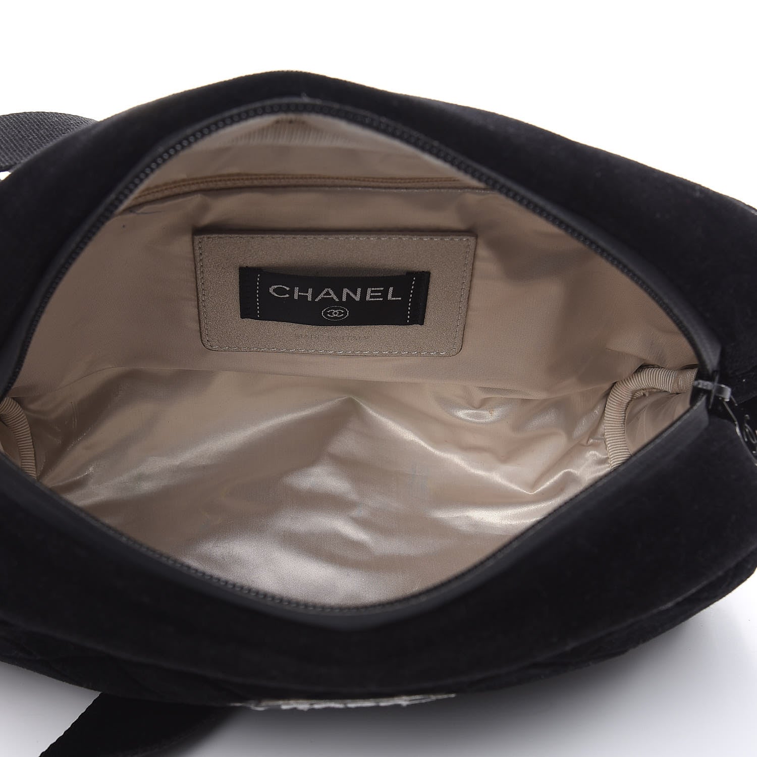 Chanel Velvet Quilted Coco Neige Waist Bag Black 5 of 11