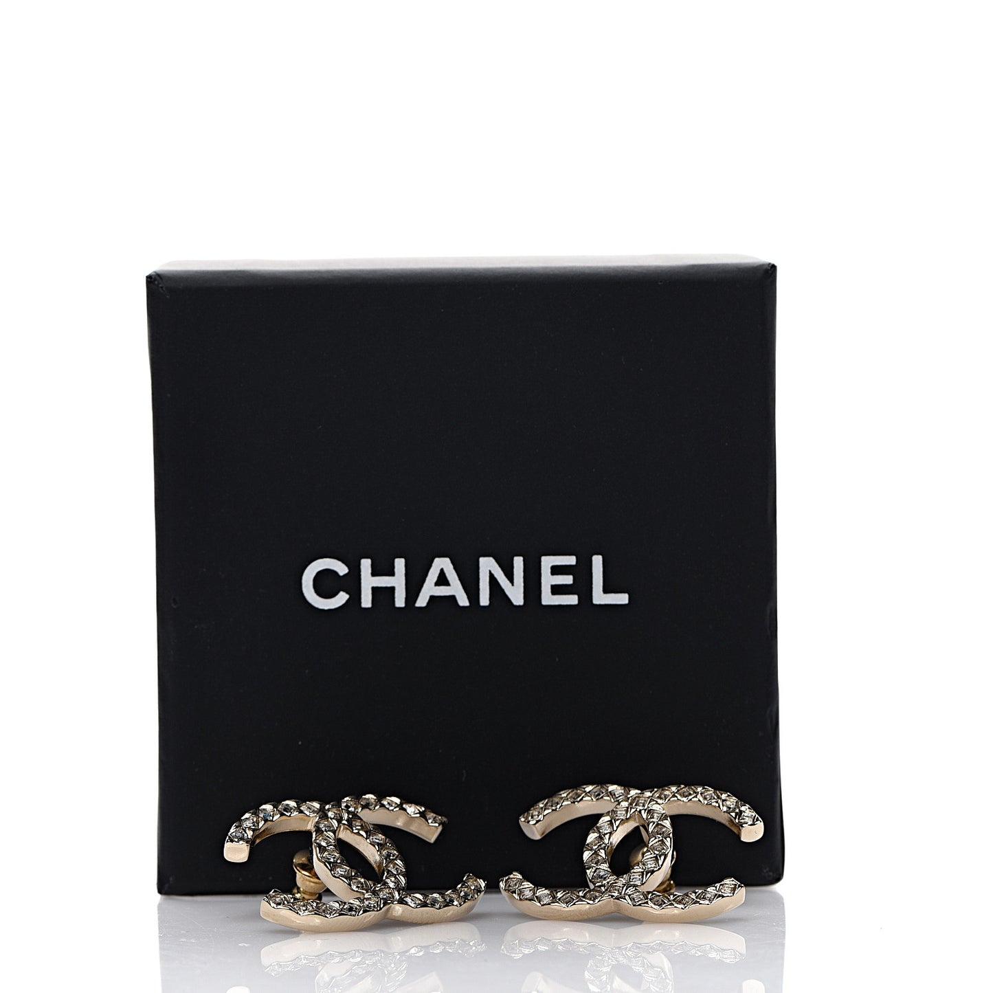 Baguette Crystal High Society CC Earrings Gold
