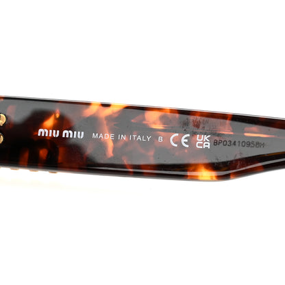 Miu Miu Acetate Oval Sunglasses SMU 06Z Tortoise 5 of 8