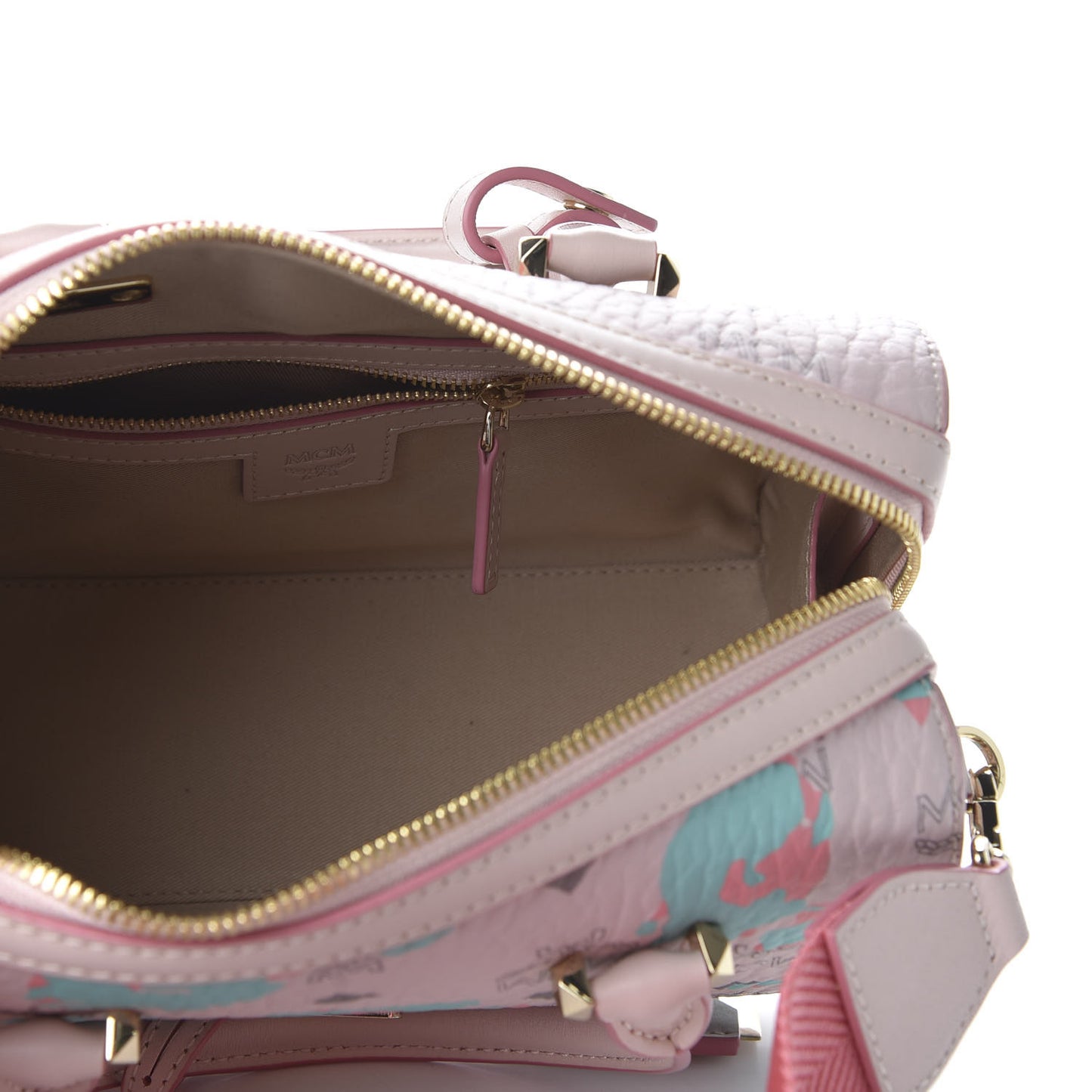Visetos Floral Leopard Essential Boston Bag Pink