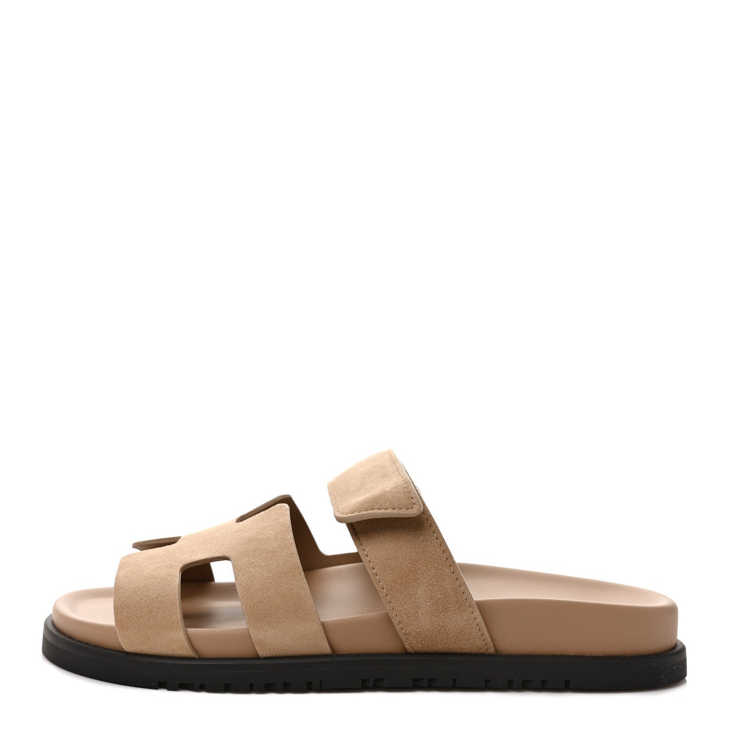 Suede Goatskin Womens Chypre Sandals 38 Beige Argile